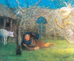 Caedmon's Awakening — Arthur Hughes