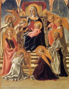 Madonna And Child Enthroned With Saints — Filippo Di Tommaso Lippi