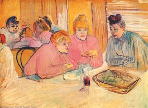 Prostitutas Alrededor De Una Mesa De Cena — Comte Henri Marie Raymond De Toulouse-lautrec-monfa