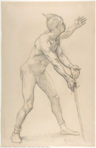 Nude Male Figure With A Sword — Alexandre Cabanel
