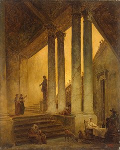 Staircase With Columns — Hubert Robert