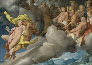 Mercury Carrying Psyche To Mount Olympus — Bartholomeus Spranger