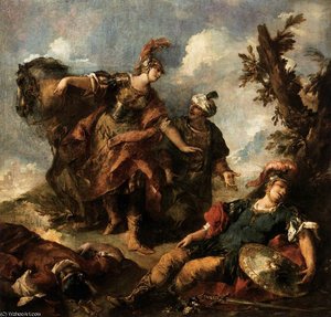 Herminia And Vafrino Find The Wounded Tancred — Gianantonio Guardi