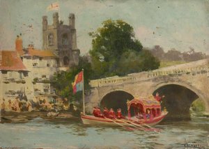 George V On The Royal Barge At Henley, 1912 — John Arthur Fraser