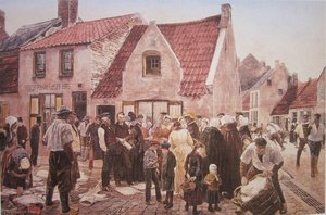 The Fish Market At Blankenberge — Franz Skarbina