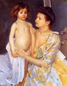 Jules Beim Abtrocknen Durch Seine Mutter — Mary Stevenson Cassatt