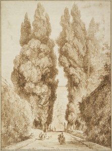 Viale Dei Cipressi Alla Villa D'este A Tivoli, 1774 — Jean-honoré Fragonard