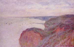 De Klif Bij Dieppe, Overcast Skies — Claude Monet