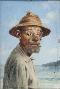Homem Com Chapéu E Cigarro De Palha* — Adrien Henri Vital Van Emelen