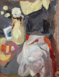 Still Life With Lemon Jug And White Flowers — Sir William George Gillies