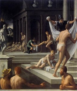 Baths At Pozzuoli — Girolamo Macchietti