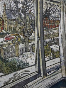 Bulldozing Away The Snow — John Randall Bratby