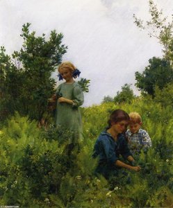 Blueberries And Ferns — Charles Courtney Curran