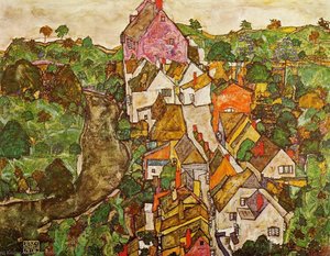 Paisaje En Krumau — Egon Schiele