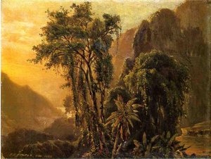 A Glimpse Of The Caribbean Sea From The Jamaica Mountains — John Frederick Kensett