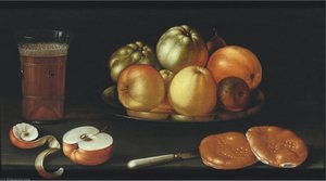 Still Life With Apples And Other Fruit On A Tazza — Cornelis Jacobsz Delff