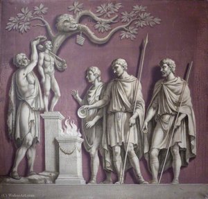 Figures Crowning A Statue Of Hercules — Francis Hayman