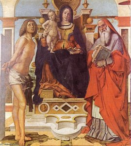 The Virgin St Sebastiano And St Girolamo — Bartolomeo Montagna
