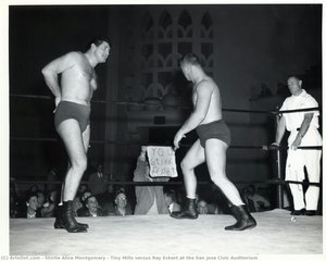 Tiny Mills Versus Ray Eckert At The San Jose Civic Auditorium — Shirlie Alice Montgomery