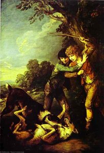 Two Shepherd Boys With Dogs Fighting — Thomas Gainsborough