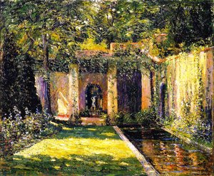 The Garden Umbrella — Ernest Lawson