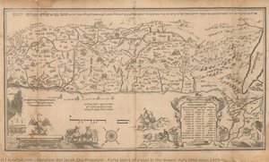 Forty Years Of Travel In The Desert (holy Land Map, 1695) — Abraham Bar Jacob The Proselyte