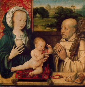 The Virgin And Child With A Dominican — Joos Van Cleve