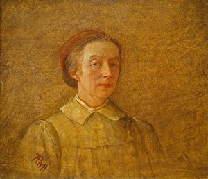 Phoebe Anna Traquair, 1852 - 1936. Artist (self-portrait) — Phoebe Anna Traquair