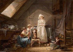 Young French Marquise In Exile In Lausanne — Jean Baptiste Mallet