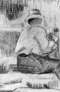 Gesässiger Mann — Georges Pierre Seurat