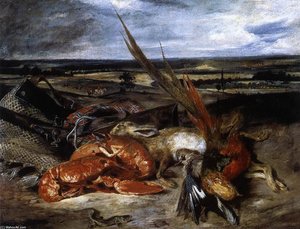 Still Life With Lobster — Eugène Delacroix