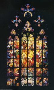 Stained-glass Window In St. Vitus Cathedral — Alphonse Maria Mucha