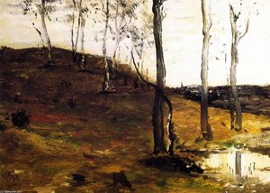 Hillside With Trees — William Morris Hunt