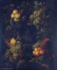 Fruit Garland Encircling A Relief — Joris Van Son