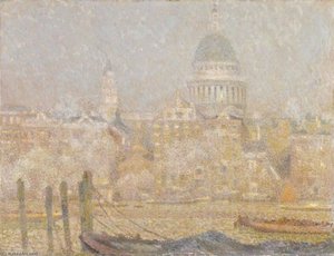 St Paul's From The River Morning Sun — Henri Le Sidaner