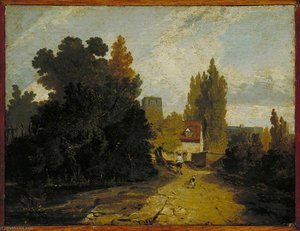 A Road Leading To A Village — Sir Augustus Wall Callcott
