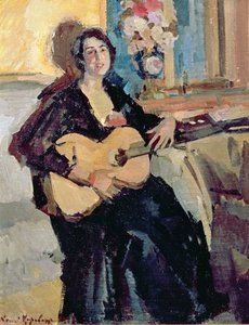 Lady With A Guitar — Konstantin Alexeievitch Korovin