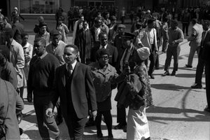 Byrd Brown Leads Marchers During Pittsburgh Peace March — Charles Martin Hardie