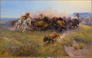 Die Büffeljagd [nr. 39] — Charles Marion Russell