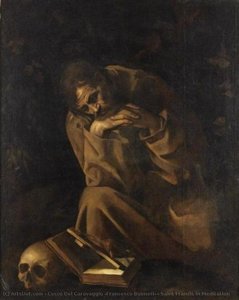 Saint Francis In Meditation — Cecco Del Caravaggio (francesco Buoneri)