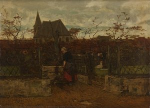 A Bleaching Field, Jacob Maris, 1870 — Jacob Henricus Maris