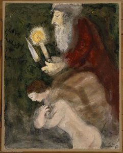 Abraham Und Isaac Auf Dem Weg Zum Opfernis — Marc Chagall