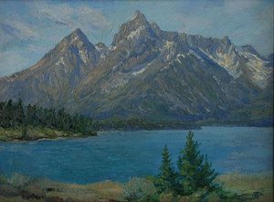 Grand Teton Range, (painting) — Mary Agnes Yerkes