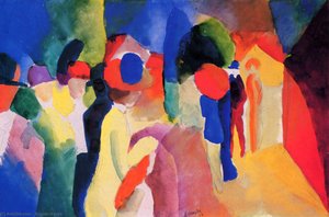 Woman With A Yellow Jacket — August Macke