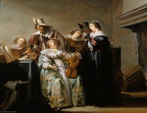 A Merry Company In An Interior — Pieter Jacobsz Codde