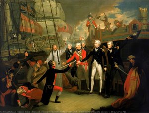 Nelson Receiving The Surrender Of The 'san Josef' At The Battle Of Cape St Vincent, 14 February 1797 — Daniel Orme