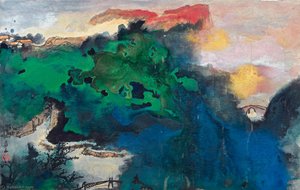Spring Dawns Upon The Colourful Hills — Zhang Daqian