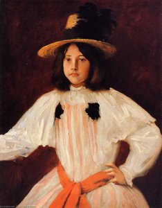 La Fascia Rossa (conosciuta Anche Come Ritratto Della Figlia Dell'artista) — William Merritt Chase