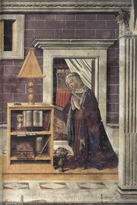 Annunciation (detail) — Sebastiano Mainardi