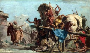 The Building Of The Trojan Horse — Giovanni Domenico Tiepolo